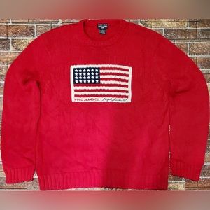 Vintage Polo Ralph Lauren USA Flag Sweater